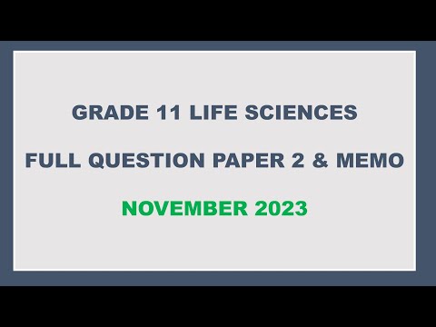 GRADE 11 LIFE SCIENCES TERM 4 FULL PAPER 2 NOVEMBER 2023
