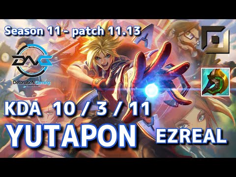【韓国サーバー/M1】DFM Yutapon エズリアル(Ezreal) VS アッシュ(Ashe) BOT - Patch11.13 KR Ranked【LoL】