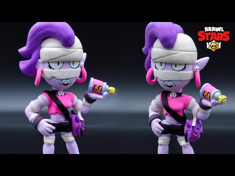 Making Brawl Stars emz Clay Art (clay Tutorial)