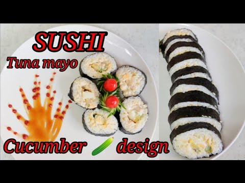 HOW TO MAKE TUNA MAYO SUSHI?~Cucumber designs