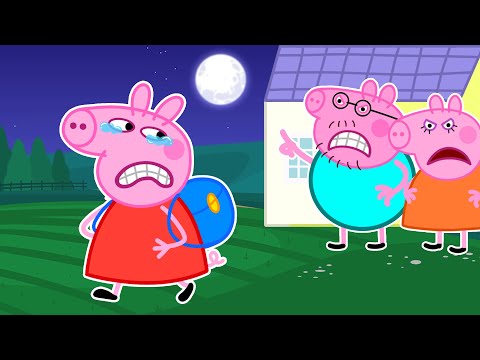 Peppa Pig Abandoned By Dad 😭😭😭 | Peppa Pig Funny Animation