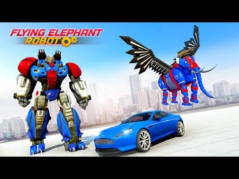 Flying Elephant Robot Transformation | Robot Aliens Fight Shooting Game | Chari Games