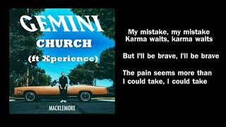 Church - Macklemore (ft Xperience) Lyrics