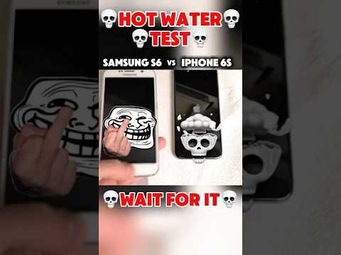 SAMSUNG S6 VS IPHONE 6s 💀 HOT WATER 💦 TEST 💀