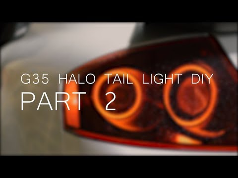 G35 Coupe HALO tail lights part 2