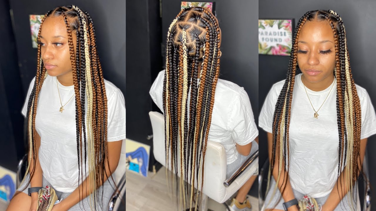 MEDIUM/LARGE KNOTLESS BRAIDS COLOR MIX !