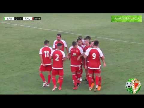 Atlético Sanluqueño 1 Real Murcia 2, Resumen y Goles. 26/08/2018