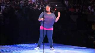 Amber Riley singing Aretha Franklin&#39;s Aint No Way