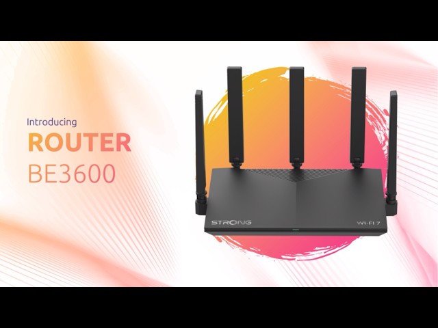 Router Strong ROUTERBE3600 WiFi 7 Mesh 3600Mbps Doble Banda 2.5G Ethernet 5 Antenas video