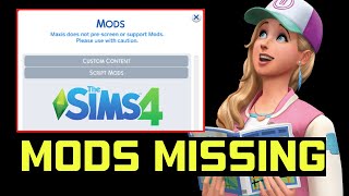 How To Fix SIMS 4 MODS NOT SHOWING UP in GAME || Fix SIMS 4 MODS NOT WORKING [3 Tips]