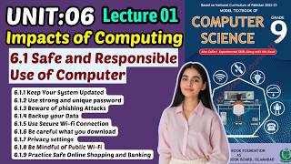 Safe & Responsible Use of Computer | Chapter 6 Impacts of Computing | Class 9 CS Federal Board 2026
