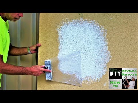 Easiest way to repair knockdown texture on a wall patch ever! Video