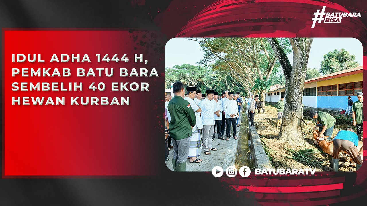 IDUL ADHA 1444 H, PEMKAB BATU BARA SEMBELIH 40 EKOR HEWAN KURBAN