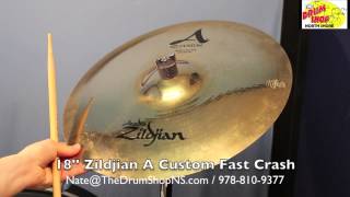 Video thumbnail for Zildjian A Custom Fast Crash 18'' - The Drum Shop North Shore by Nate Morrison Drums