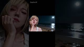 Moonlit Melancholy #ai #capcut #seaside