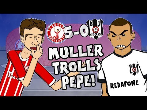 🤣MULLER TROLLS PEPE🤣 5-0! Bayern vs Besiktas (Champions League 2018 Parody Goals Highlights)