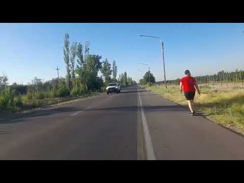 Llegando a San Ceferino Rivadavia Mendoza,Con mi Amigo Ceferino cabello #MIAVENTURAUSPALLATA 