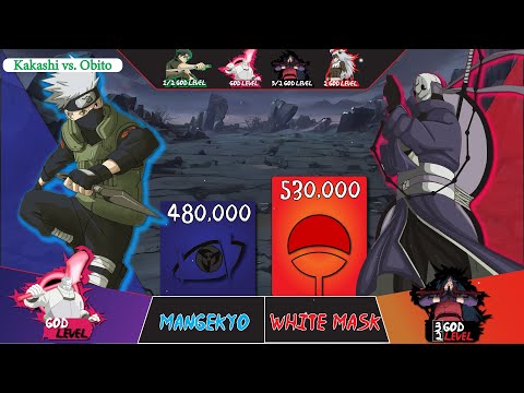 Kakashi vs. Obito Power levels Comparison 🔥 | over the years [statn1me]