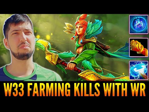 W33 Finding In Hard Way That The Kills Farming Doesnt Win The Game | Windranger Mid Gameplay |
