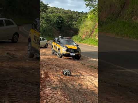 Motociclista se envolve em acidente na MG-329, entre Caratinga e Bom Jesus do Galho