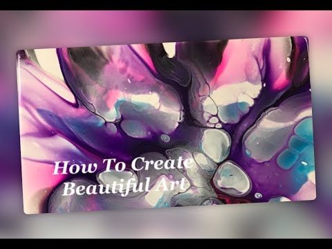 (258) Kings Bloom - Acrylic Fluid Pour Painting