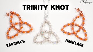Wire crochet trinity knot tutorial ⎮ How to wire crochet for necklace, earrings.