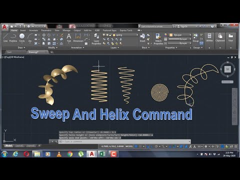 Helix and sweep command Autocad
