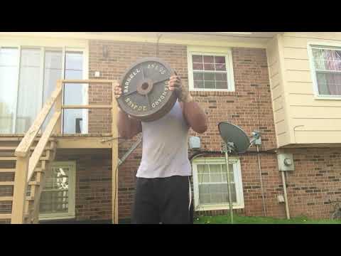 135 Lb cheat curls..with three 45 Lb plates