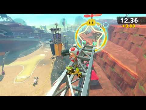 Race along a risky shortcut! - Mario Kart World P-Switch Challenge