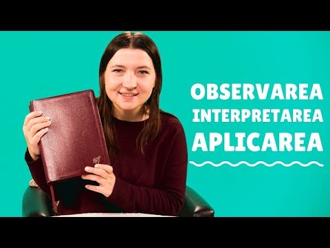 Observarea, interpretarea și aplicarea | Studiu biblic inductiv