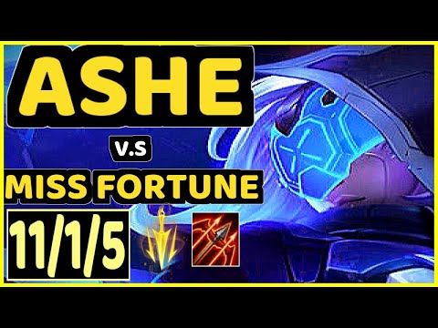 JUZINHO (ASHE) vs MISS FORTUNE - 11/1/5 KDA BOTTOM ADC GAMEPLAY - BR Ranked GRANDMASTER