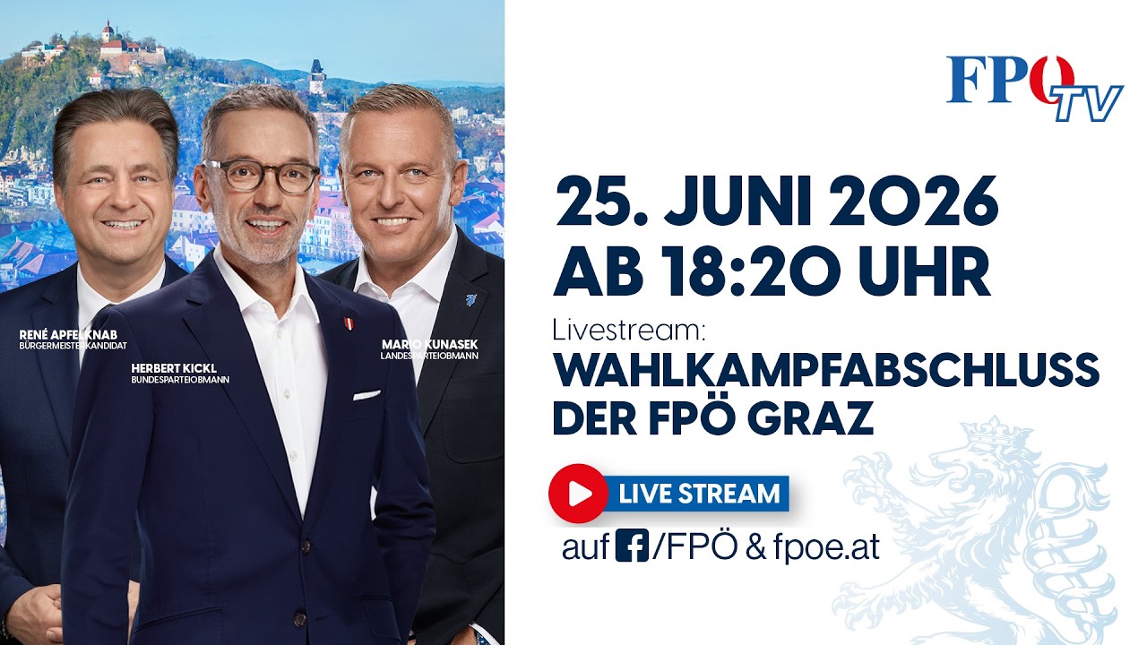 Wahlkampfabschluss der FPÖ-Graz 2026 mit Herbert Kickl & Mario Kunasek