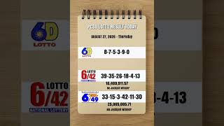 Lotto Result Today 9pm Draw August 27, 2026 PCSO #lottoresultstoday9pm #lotto #lottoresult