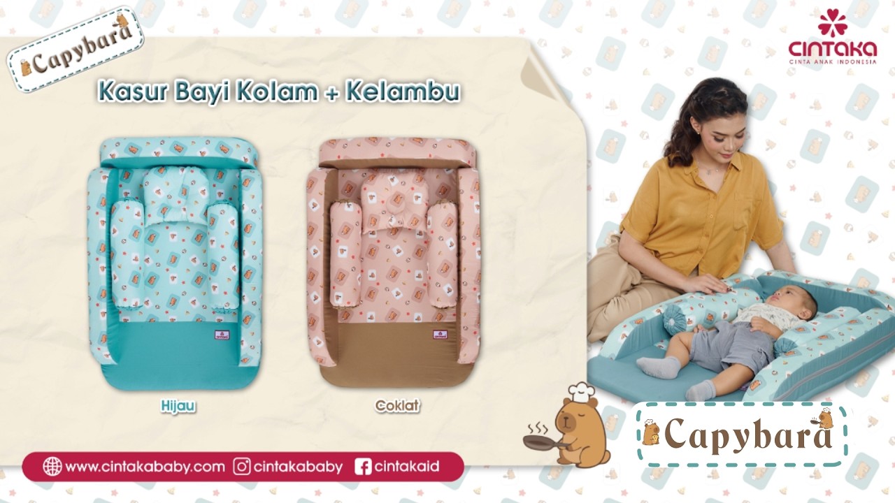 Kasur Bayi Kolam + Kelambu CBK4442 Capybara Series Cintaka