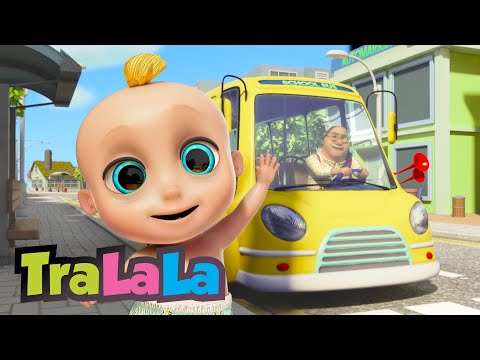 😁 Roțile autobuzului ( Wheels on the bus în română )🚌 Cântece educative de la TraLaLa