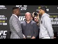 Francis Ngannou, Ciryl Gane All Business At Press Conference Staredown | UFC 270 | MMA Fighting