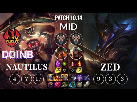 FPX Doinb Nautilus vs Zed Mid - KR Patch 10.14