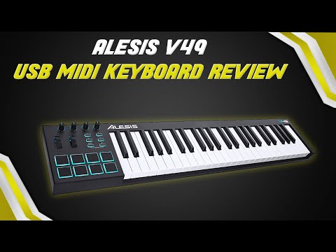 Alesis V49 49-Key USB MIDI Controller with Beat Pads 2017 - 2022 - Black image 4