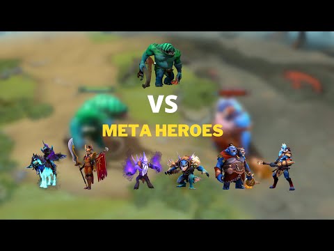 Tidehunter vs Meta Heroes | Epic battle | 1V1 who wins?? Dota2 7.33b