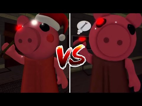 PIGGY [BOOK 2] NORMAL PIGGY JUMPSCARE VS SANTA PIGGY JUMPSCARE!! (Piggy But It’s Nostalgia)