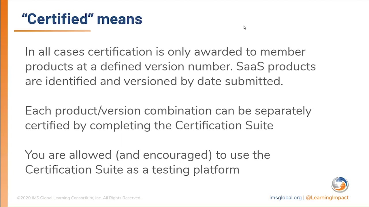 IMS Developer Webinars: IMS Certification