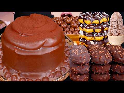 ASMR DUBAI CHOCOLATE CAKE MALTESERS NUTELLA DESSERT MUKBANG 두쫀팝 두바이초콜릿 먹방ドバイチョコレート 咀嚼音 EATING SOUNDS