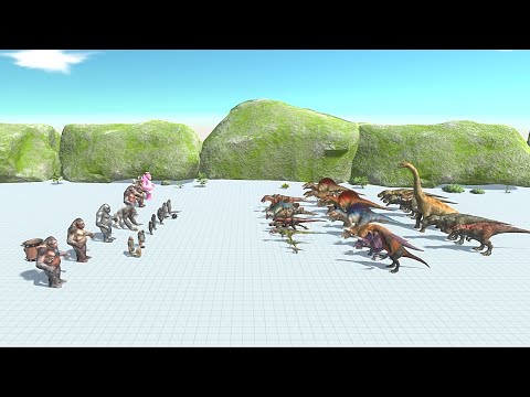 Mutant Primates with All Skins Goro & Old Goro vs All Dinosaurs with All Skins Dinosaurs