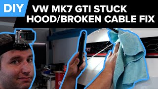How To Open A Hood With A Broken Hood Latch - Vokswagen MK7 DIY