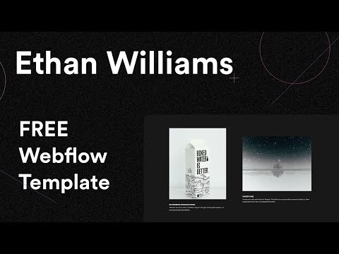 FREE Webflow Portfolio Template | Ethan Williams | Clone Today!
