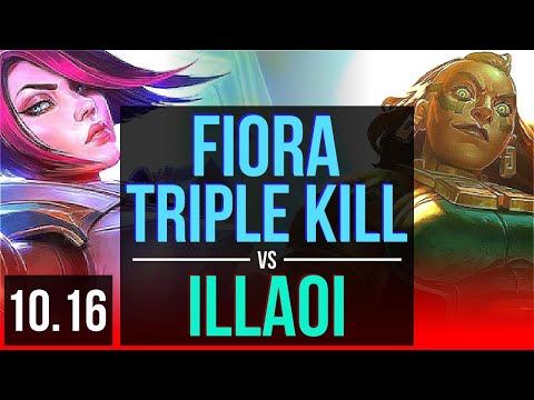 FIORA vs ILLAOI (TOP) | 3 early solo kills, Triple Kill, 500+ games, KDA 11/2/4 | KR Master | v10.16
