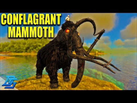 KRATOS PAINTING, CONFLAGRANT MAMMOTH TAME - Ark Survival Evolved - Pugnacia - Pt.4 (Ark Modded)