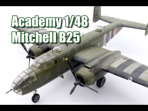 1/48 Mitchell B25 Academy Full Build.
