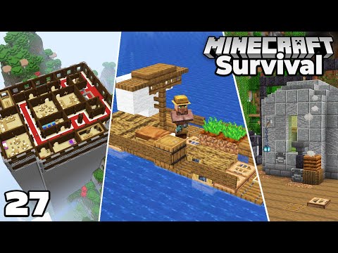 Let's Play Minecraft Survival : Ocean Raft and Exploring the World!