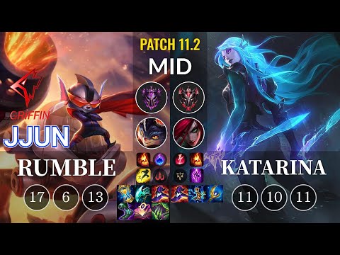 GRF jjun Rumble vs Katarina Mid - KR Patch 11.2